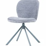 Outlet WOOOD Femke Eetkamerstoel Chenille Blauw