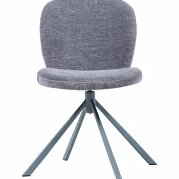 Outlet WOOOD Femke Eetkamerstoel Chenille Blauw