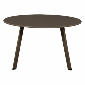 Fashion WOOOD Fer Tuin Bijzettafel ø70 Cm Metaal Donkerbruin