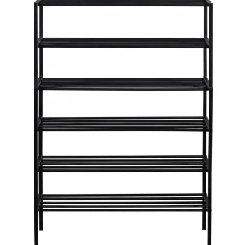 Fashion WOOOD Ferro Schoenenrek Stapel Van 3 Metaal Zwart