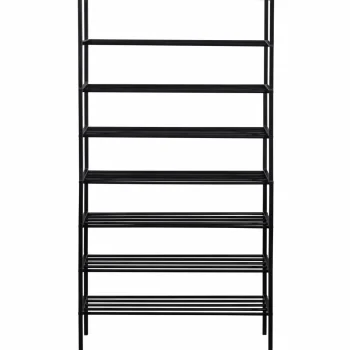 New WOOOD Ferro Schoenenrek Stapel Van 4 Metaal Zwart