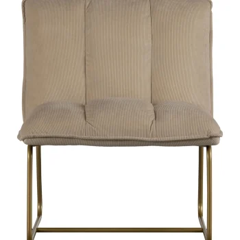 Best WOOOD Fie Fauteuil Ribstof Zand