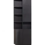 Best WOOOD Finca Opbergkast Rond Links 78 Cm Grenen Diepzwart