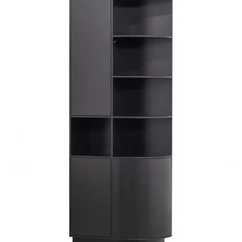 Hot WOOOD Finca Opbergkast Rond Rechts 78 Cm Grenen Diepzwart