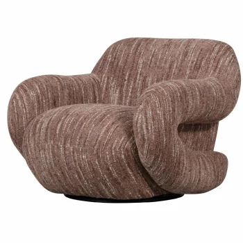 New WOOOD Folke Fauteuil Chenille Oudroze Melange Oud Roze Melange