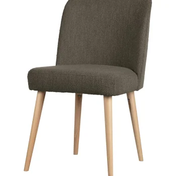 Online WOOOD Force Eetkamerstoel Bouclé Bruin