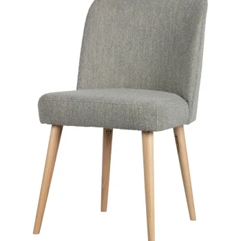 Sale WOOOD Force Eetkamerstoel Bouclé Grijs
