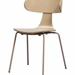 Best WOOOD Form Houten Stoel Met Metalen Poot Zand