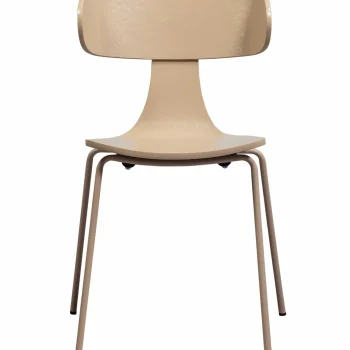 Best WOOOD Form Houten Stoel Met Metalen Poot Zand