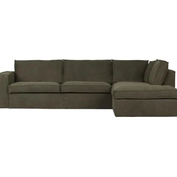 Hot WOOOD Freddie Hoekbank Rechts Warm Groen