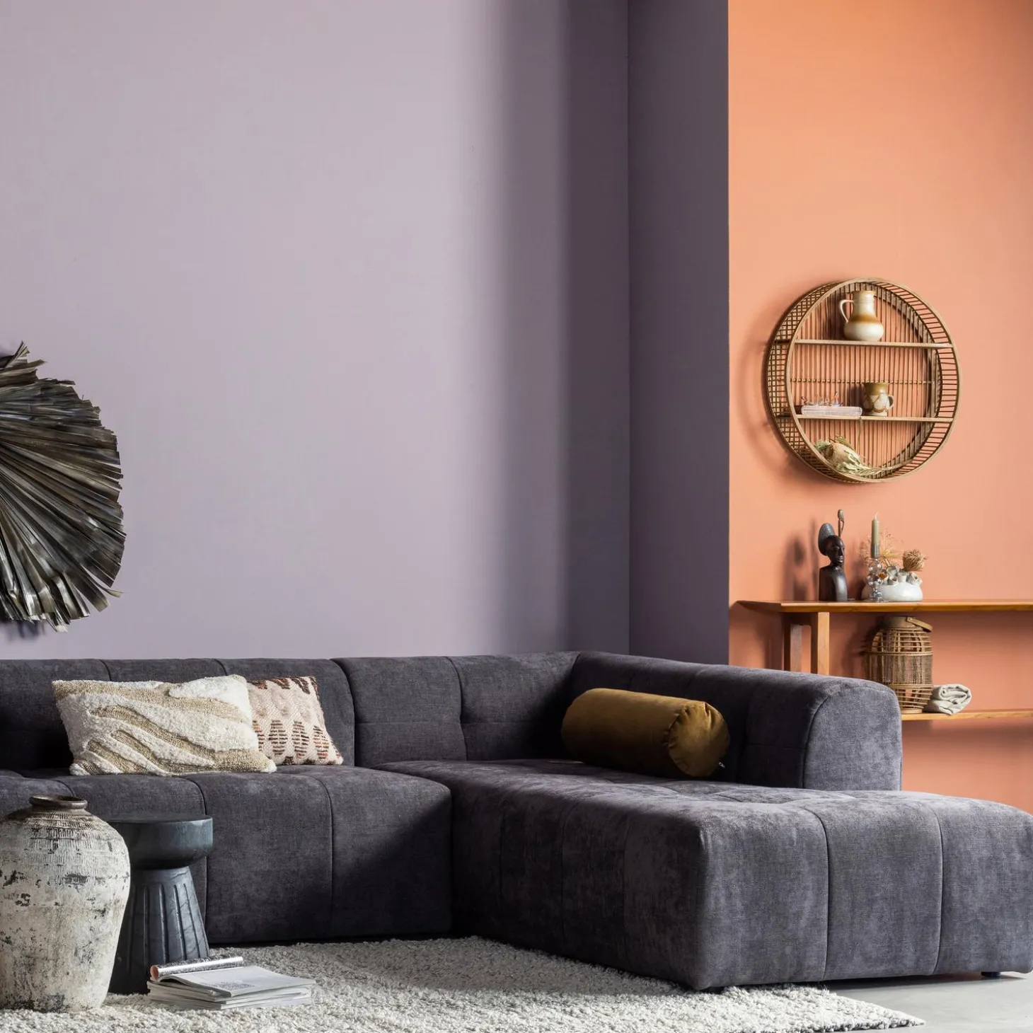 grid-hoekbank-rechts-geweven-s-fmsJxbex-2.webp Online WOOOD Grid Hoekbank Rechts Geweven Stof Donkergrijs