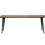 Outlet WOOOD Guild Tafel Naturel Met Zwart Onderstel 220x90 Cm