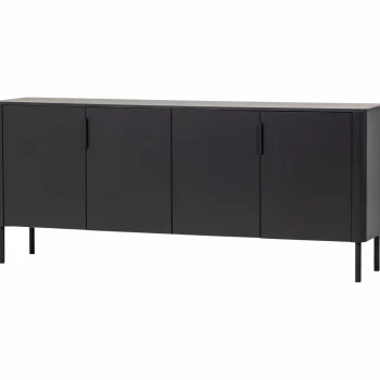 Sale WOOOD Gunnar Dressoir 200 Cm Grenen Matzwart