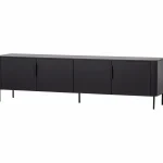 Outlet WOOOD Gunnar Tv Meubel 200 Cm Grenen Matzwart