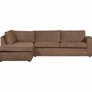 Fashion WOOOD Hajo Hoekbank Links Chenille Mud