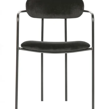 Online WOOOD Ivy Eetkamerstoel Velvet Zwart