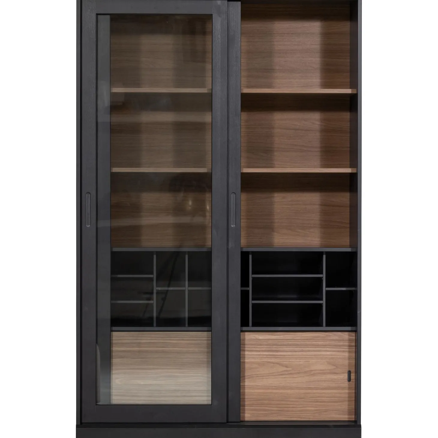 james-vitrinekast-zwartwalnoot-maqWlHmk-3.webp Sale WOOOD James Vitrinekast Zwart/walnoot