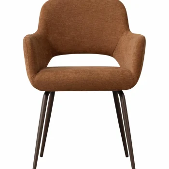 Fashion WOOOD Jenny Eetkamerstoel Geweven Stof Bruin