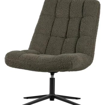 Outlet WOOOD Job Draaifauteuil Teddy Groen