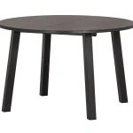 Outlet WOOOD Lange Jan Uitschuifbare Eettafel Rond Eiken Blacknight