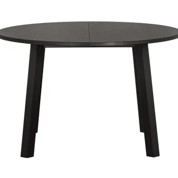 Outlet WOOOD Lange Jan Uitschuifbare Eettafel Rond Eiken Blacknight