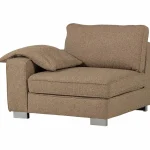 Best WOOOD Lazy 1-zits Element Met Arm Links Bouclé Bruin