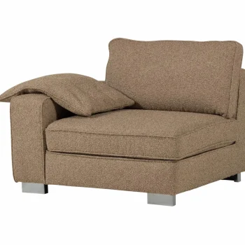 Best WOOOD Lazy 1-zits Element Met Arm Links Bouclé Bruin