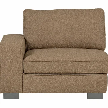 Best WOOOD Lazy 1-zits Element Met Arm Links Bouclé Bruin