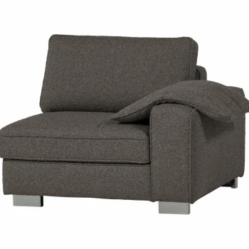 Best WOOOD Lazy 1-zits Element Met Arm Rechts Bouclé Antraciet