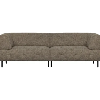 Outlet WOOOD Lloyd 4-zits Bank Grof Geweven Donkerbruin Melange