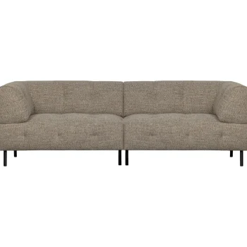 New WOOOD Lloyd 4-zits Bank Grof Geweven Bruin Melange