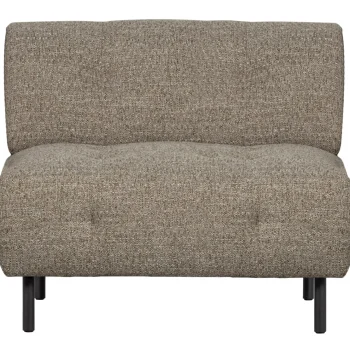 Outlet WOOOD Lloyd Fauteuil Grof Geweven Bruin Melange