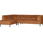 Clearance WOOOD Lloyd Hoekbank Links Velvet Kaneel