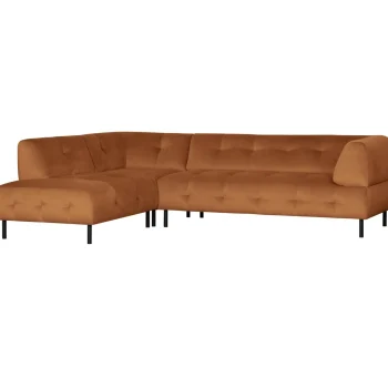 Clearance WOOOD Lloyd Hoekbank Links Velvet Kaneel