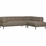 Clearance WOOOD Lloyd Hoekbank Rechts Grof Geweven Donkerbruin Melange