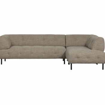 Discount WOOOD Lloyd Hoekbank Rechts Grof Geweven Bruin Melange