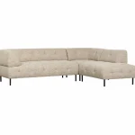 Online WOOOD Lloyd Hoekbank Rechts Grof Geweven Naturel Melange