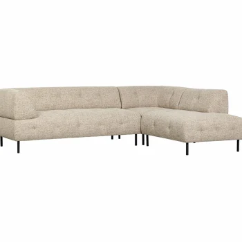 Online WOOOD Lloyd Hoekbank Rechts Grof Geweven Naturel Melange