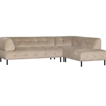 New WOOOD Lloyd Hoekbank Rechts Velvet Zeezout