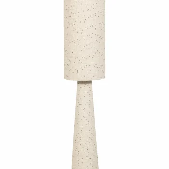 Outlet WOOOD Loft Vloerlamp Metaal/bouclé Met Stippen 130 X Ø 30 Cm Naturel