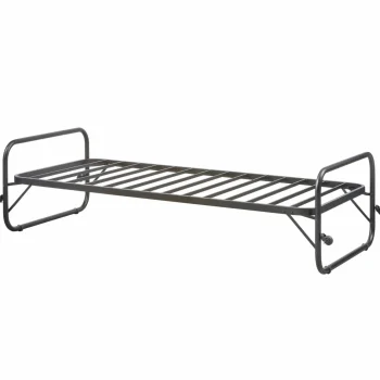 Clearance WOOOD Lucy Eenpersoons Onderschuifbed Metaal Zwart 90x200 Cm