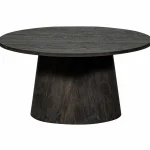 Hot WOOOD Maan Salontafel Mdf Donkerbruin 40xø80 Cm