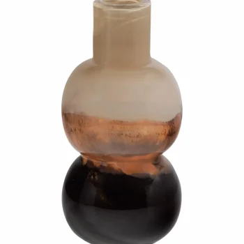 Clearance WOOOD Marjon Handgevormde Vaas Glas Bruin