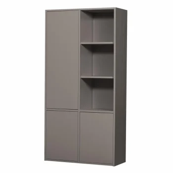 Clearance WOOOD Merel Opbergkast Grenen Warmgrijs Warm Grijs