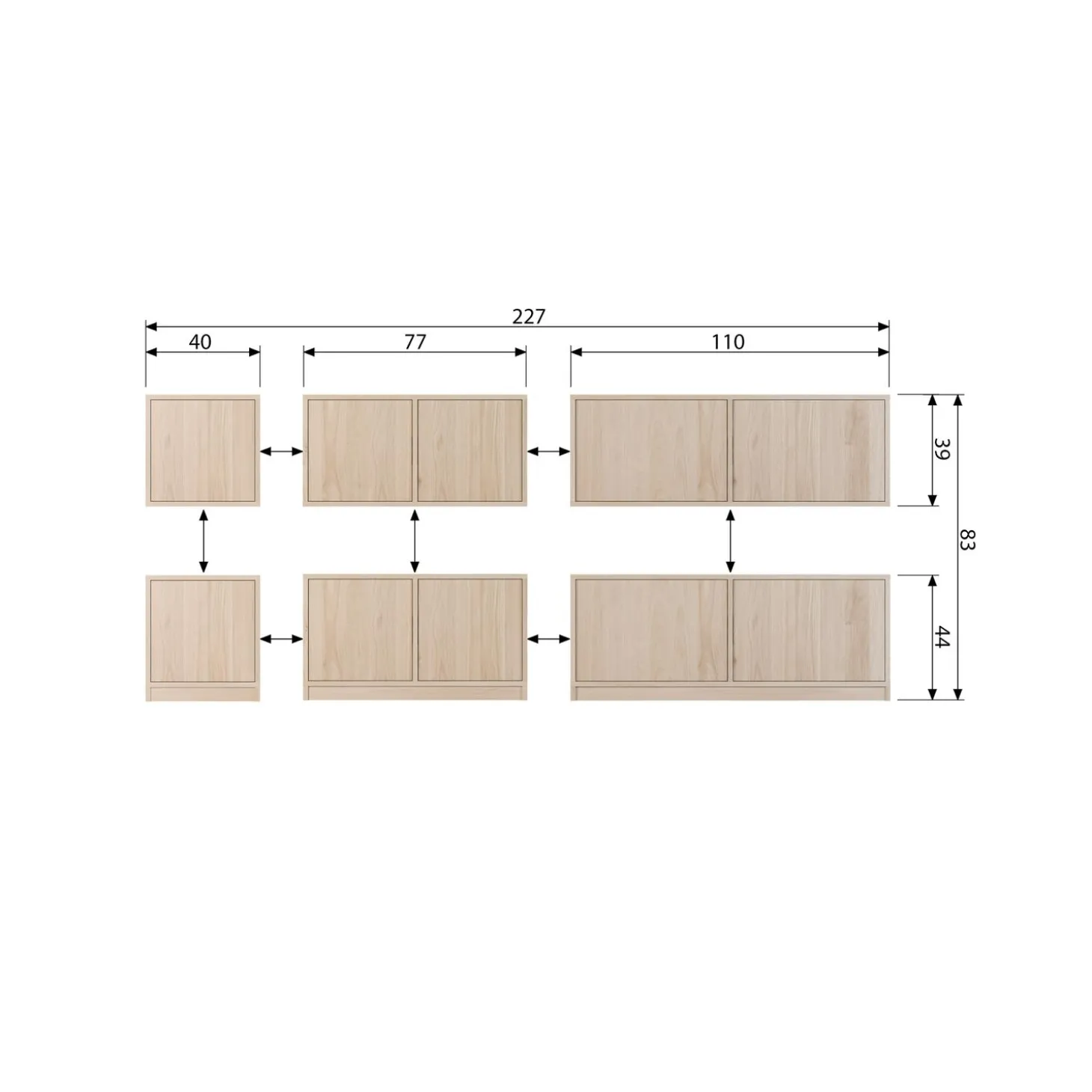 modulair-onderkast-110-cm-eike-zVuQdhZM-7.webp Outlet WOOOD Modulair Onderkast 110 Cm Eiken Naturel Mat