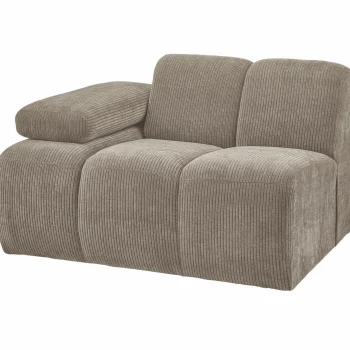 Sale WOOOD Mojo 1-zits Element Arm Links Ribstof Donkerzand