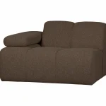 Fashion WOOOD Mojo 1-zits Element Arm Links Bouclé Bruin Melange