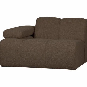 Fashion WOOOD Mojo 1-zits Element Arm Links Bouclé Bruin Melange