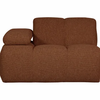 Clearance WOOOD Mojo 1-zits Element Arm Links Bouclé Roestbruin Melange