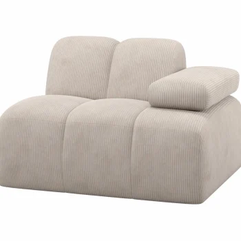 Fashion WOOOD Mojo 1-zits Element Arm Rechts Ribstof Ecru